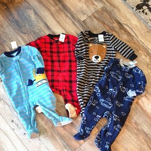 Cozy Kids One Piece Pajamas Bundle of 4